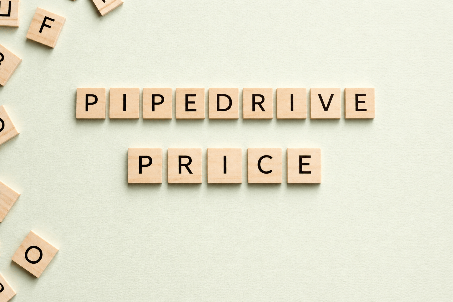 In wooden block, pipedrive price is mentioned